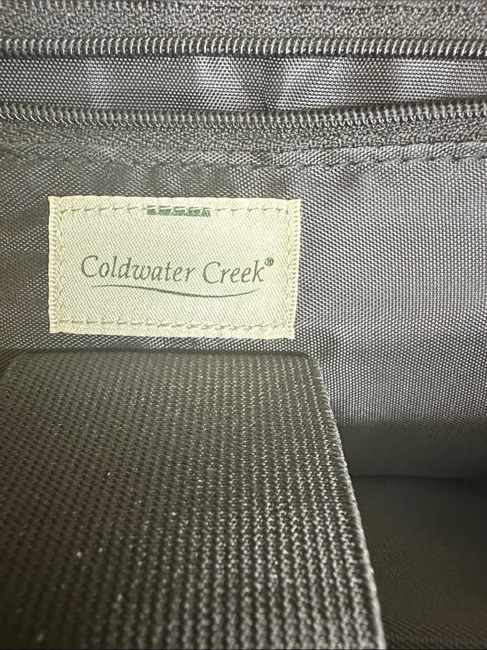 Coldwater Creek Black Leather Laptop/Computer Handbag Tote
